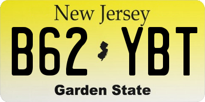 NJ license plate B62YBT