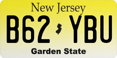 NJ license plate B62YBU