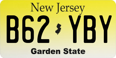 NJ license plate B62YBY