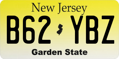 NJ license plate B62YBZ