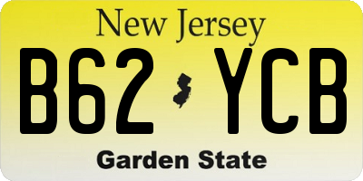 NJ license plate B62YCB