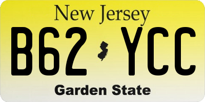 NJ license plate B62YCC