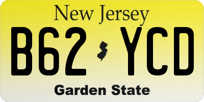 NJ license plate B62YCD
