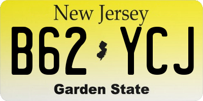 NJ license plate B62YCJ