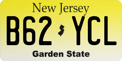 NJ license plate B62YCL