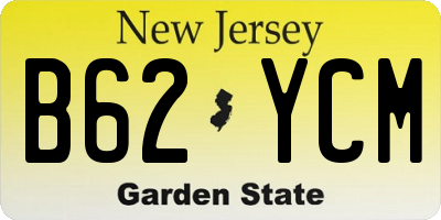 NJ license plate B62YCM