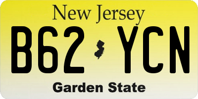 NJ license plate B62YCN