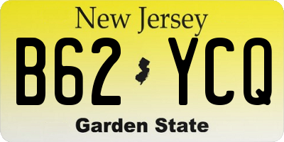 NJ license plate B62YCQ