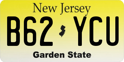 NJ license plate B62YCU