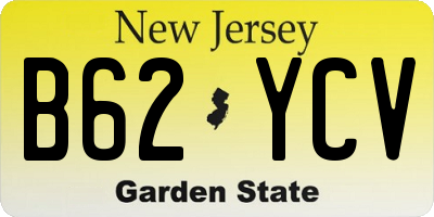 NJ license plate B62YCV