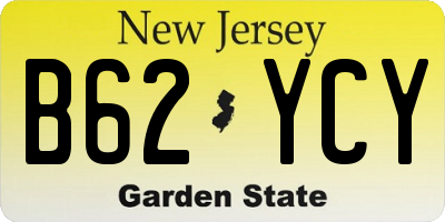 NJ license plate B62YCY