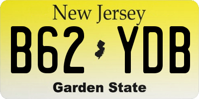 NJ license plate B62YDB