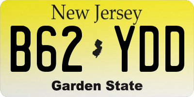 NJ license plate B62YDD