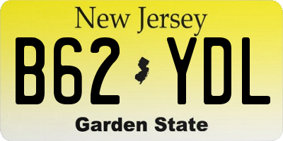 NJ license plate B62YDL