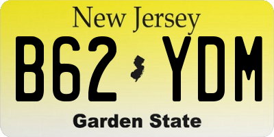 NJ license plate B62YDM