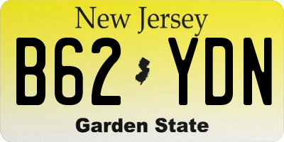 NJ license plate B62YDN