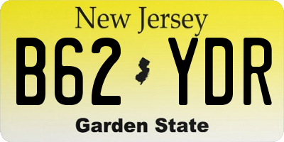 NJ license plate B62YDR