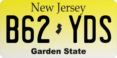 NJ license plate B62YDS