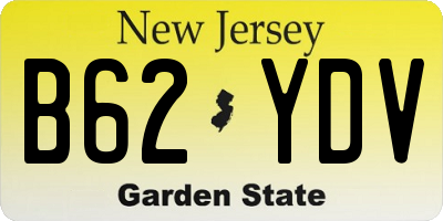 NJ license plate B62YDV