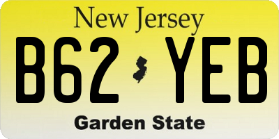 NJ license plate B62YEB