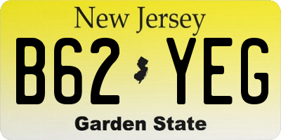 NJ license plate B62YEG
