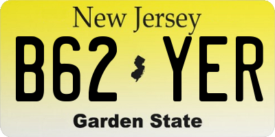NJ license plate B62YER
