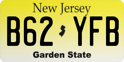NJ license plate B62YFB