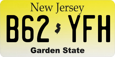 NJ license plate B62YFH