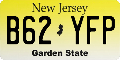 NJ license plate B62YFP