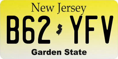 NJ license plate B62YFV