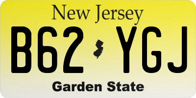 NJ license plate B62YGJ