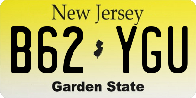 NJ license plate B62YGU
