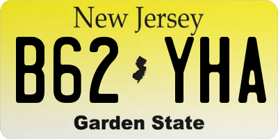 NJ license plate B62YHA