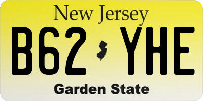 NJ license plate B62YHE