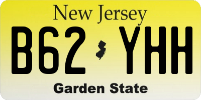 NJ license plate B62YHH