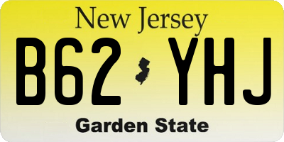 NJ license plate B62YHJ