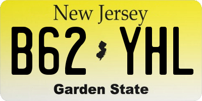 NJ license plate B62YHL