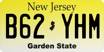 NJ license plate B62YHM