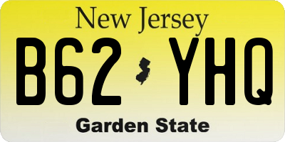 NJ license plate B62YHQ