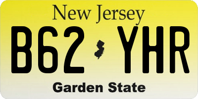 NJ license plate B62YHR