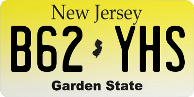 NJ license plate B62YHS