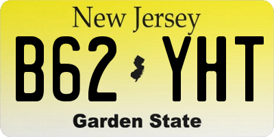 NJ license plate B62YHT