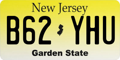 NJ license plate B62YHU