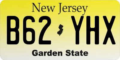 NJ license plate B62YHX
