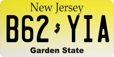 NJ license plate B62YIA