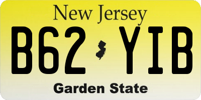 NJ license plate B62YIB