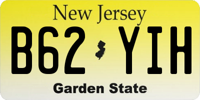 NJ license plate B62YIH