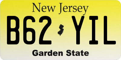NJ license plate B62YIL