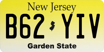 NJ license plate B62YIV