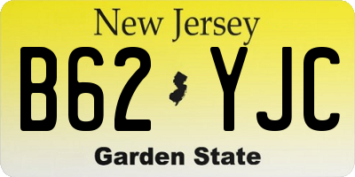 NJ license plate B62YJC
